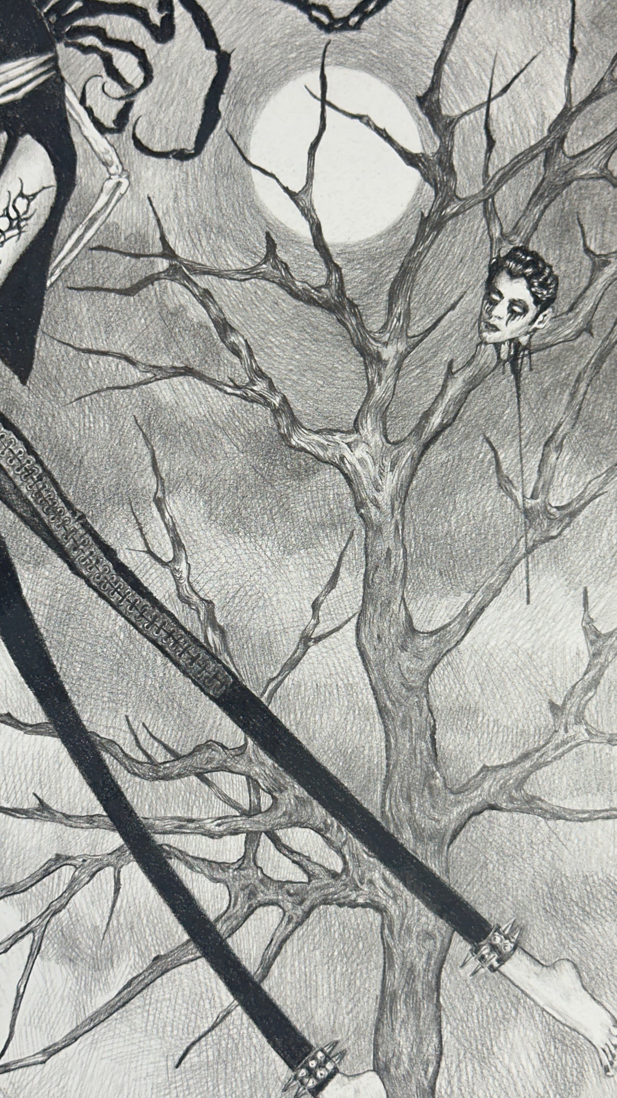 Night, Moon, Witch, Cedar and Lorca’s Head