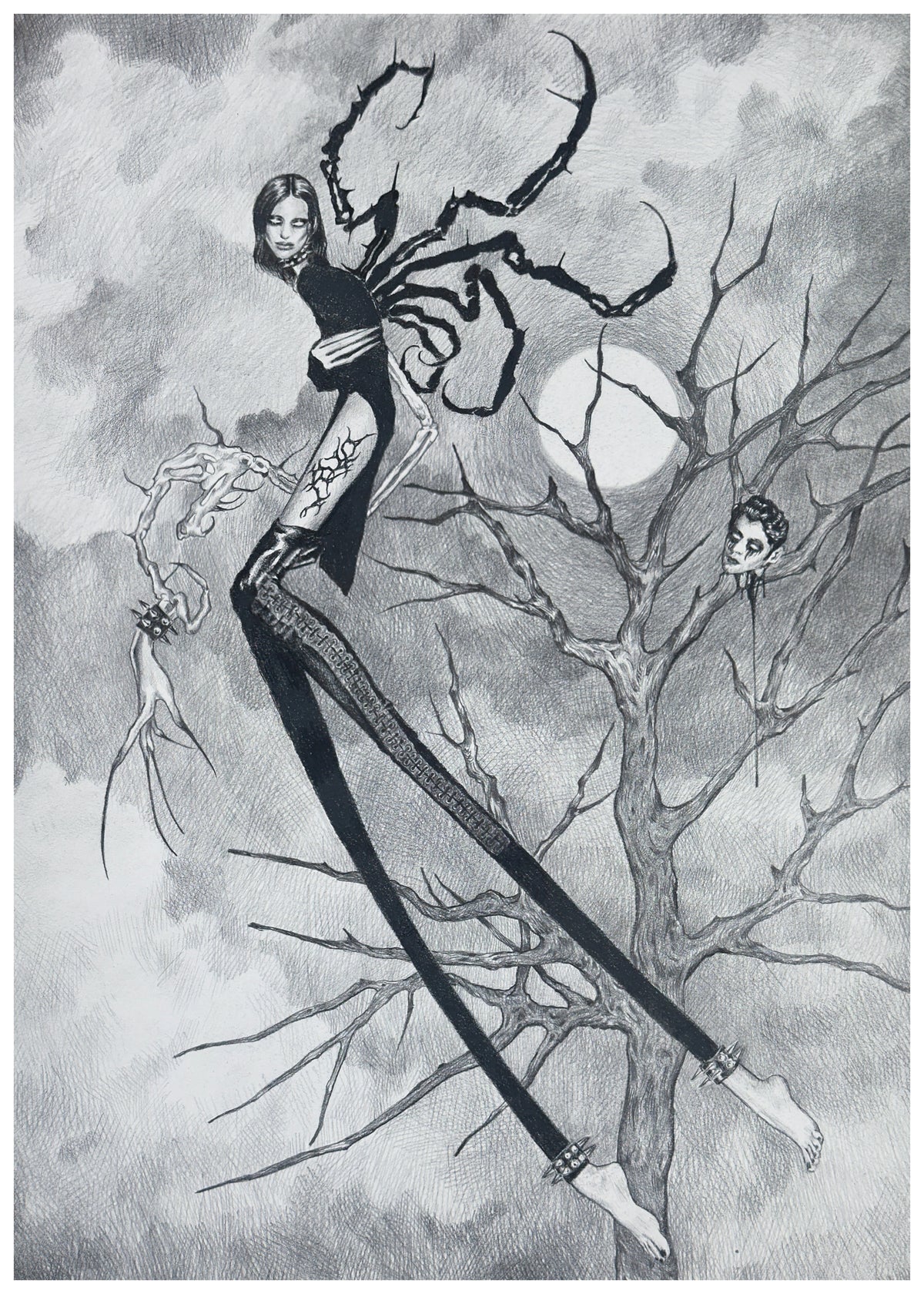 Night, Moon, Witch, Cedar and Lorca's Head